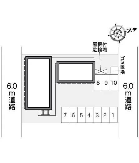 ★手数料０円★越谷市大道　月極駐車場（LP）